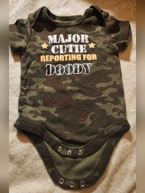 wonder nation Camo 'Major Cutie' Bodysuit